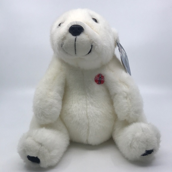 VTG Coca Cola Plush 1993 Polar Bear Stuffed Animal 10” - Picture 1 of 8